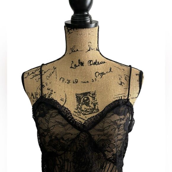 SHEIN Plus Black Sheer Lace Bustier Cami Top Size 0XL NWOT 10 378 - Picture 5 of 8